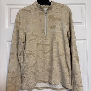 Lululemon Tan Camouflage Quarter-Zip Pullover